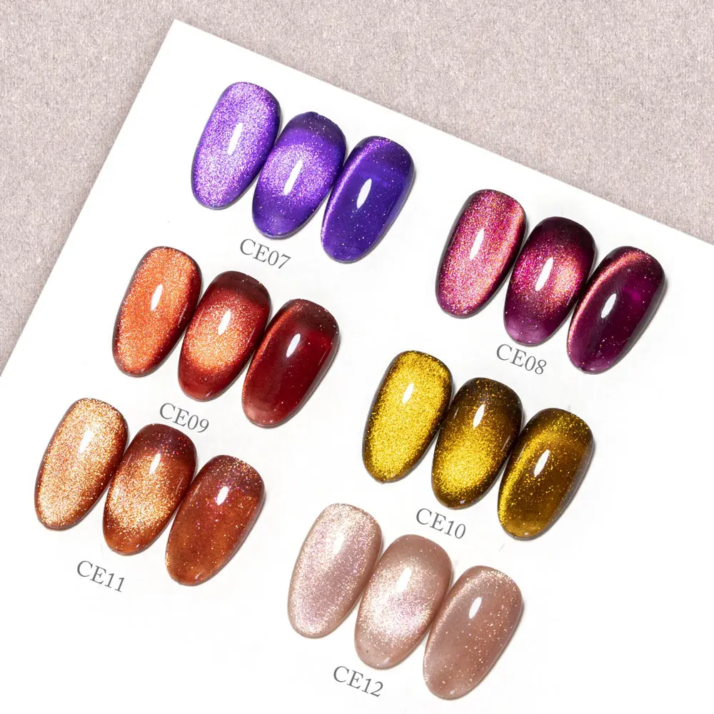 CANNI Gel Polish Cat Eye Cristal – 30 Couleurs Scintillantes, Longue Durée 3-4 Semaines