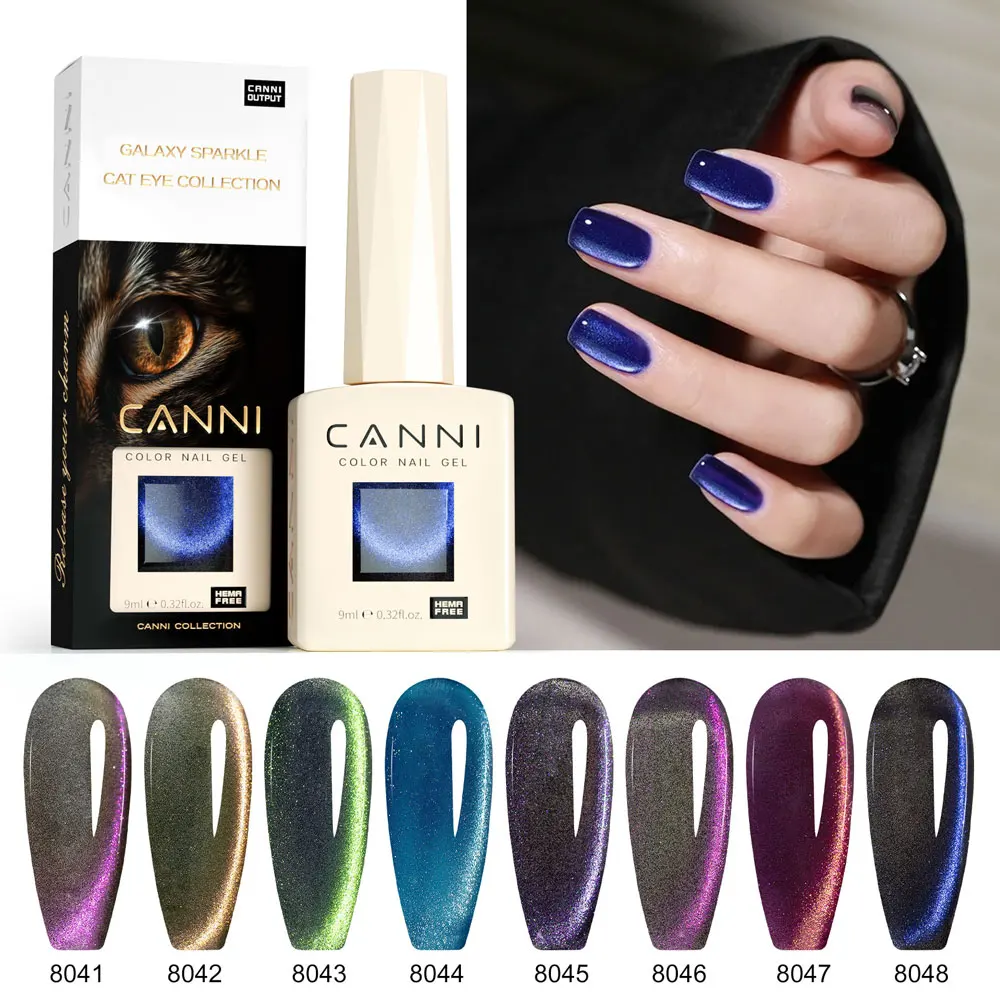 CANNI Gel Polish 9D Cat Eye Caméléon – Vernis UV Longue Durée 9ml