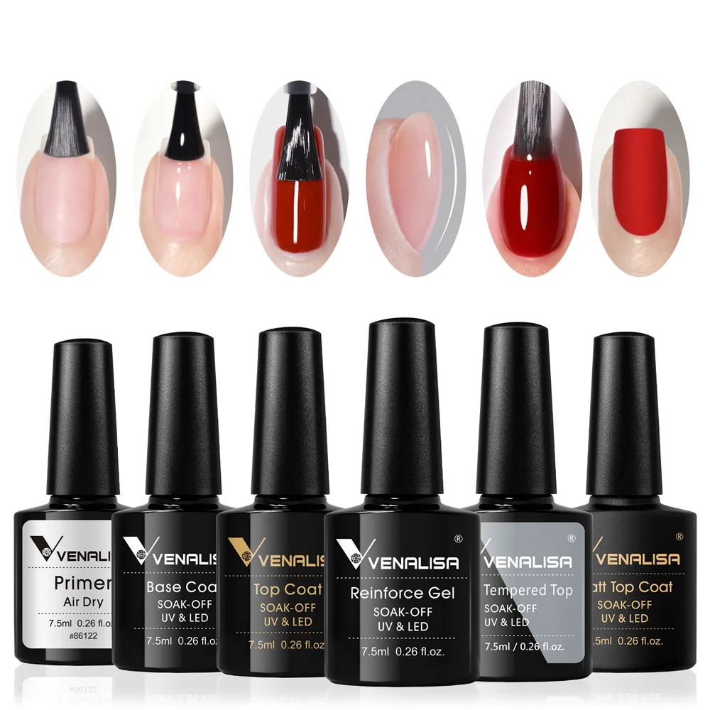 Kit Vernis Gel UV Venalisa 6 Pièces – Manucure Professionnelle Longue Durée