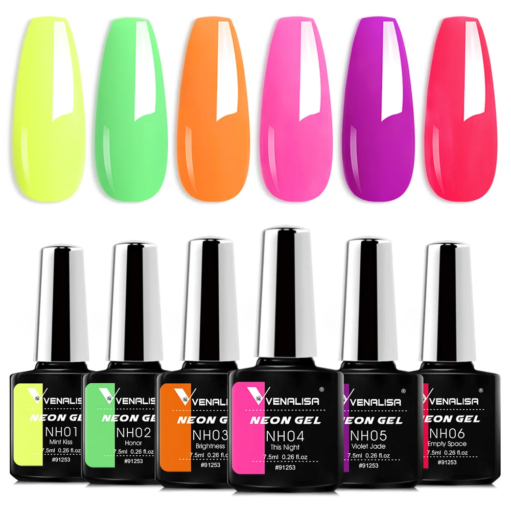 Kit Vernis Gel UV Venalisa 6 Pièces – Manucure Professionnelle Longue Durée