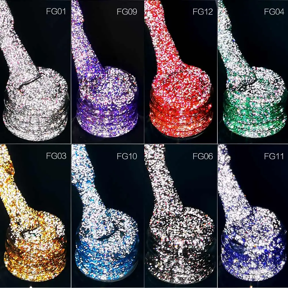 CANNI Gel UV Brillant Disco Paillettes Flash Réfléchissant Semi-Permanent 7,3ml