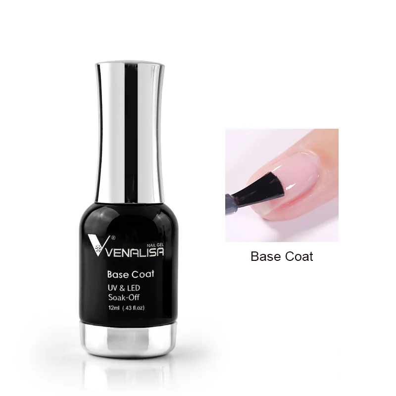 VENALISA Kit 5 Gels UV Professionnels – Base, Top No Wipe, Mat, Diamant & Primaire Acide Free