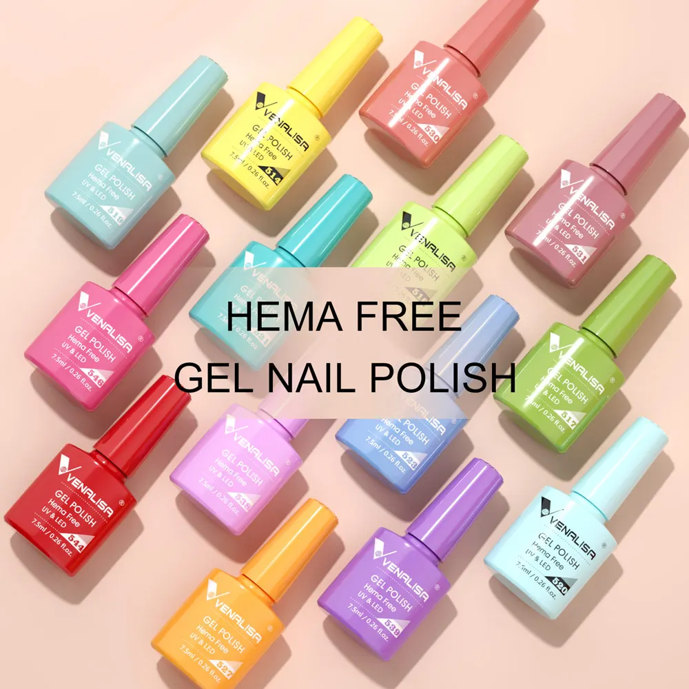 Vernis Gel UV VENALISA VIP5 Hema Free – Longue Tenue 3 Semaines, 60 Couleurs
