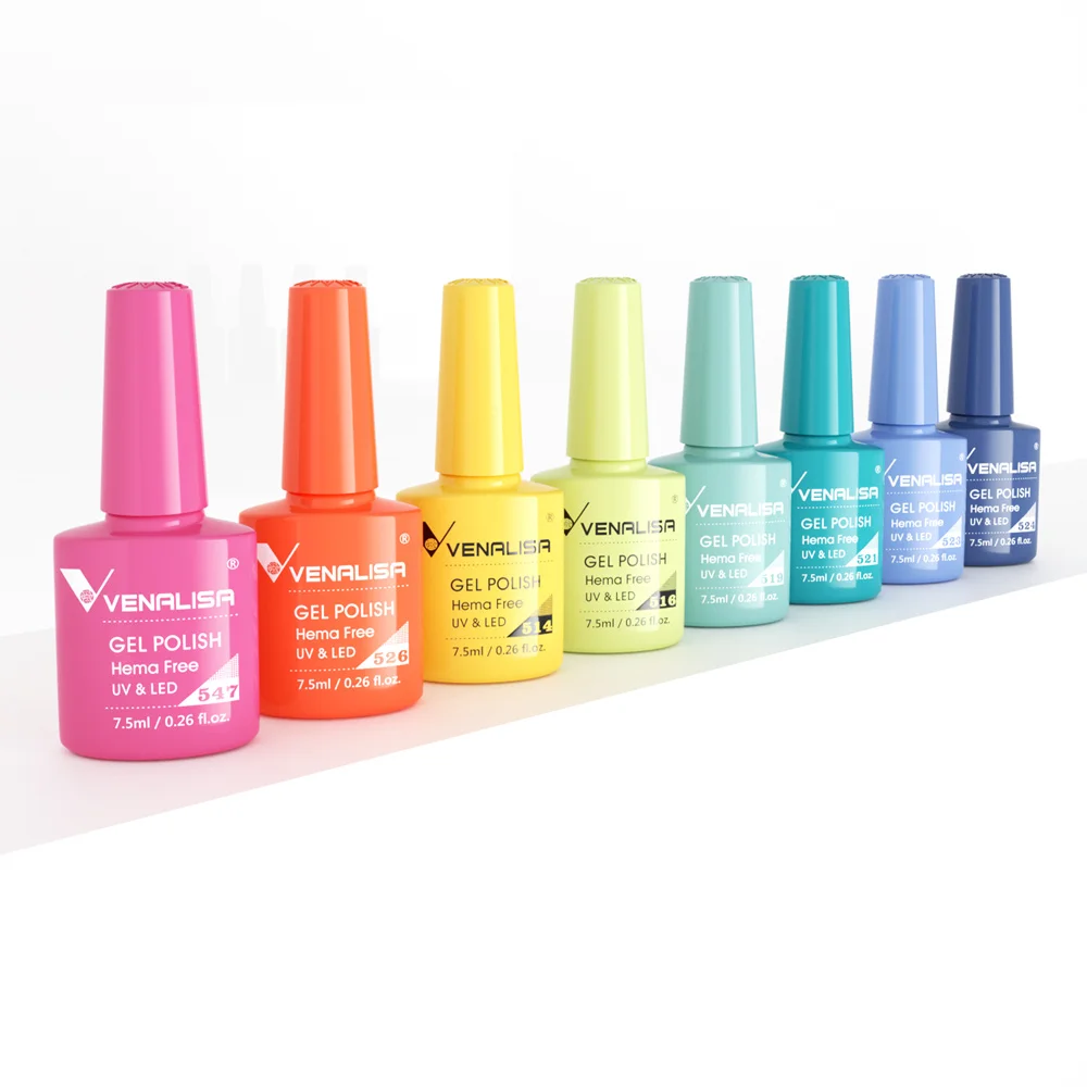 Vernis Gel UV VENALISA VIP5 Hema Free – Longue Tenue 3 Semaines, 60 Couleurs