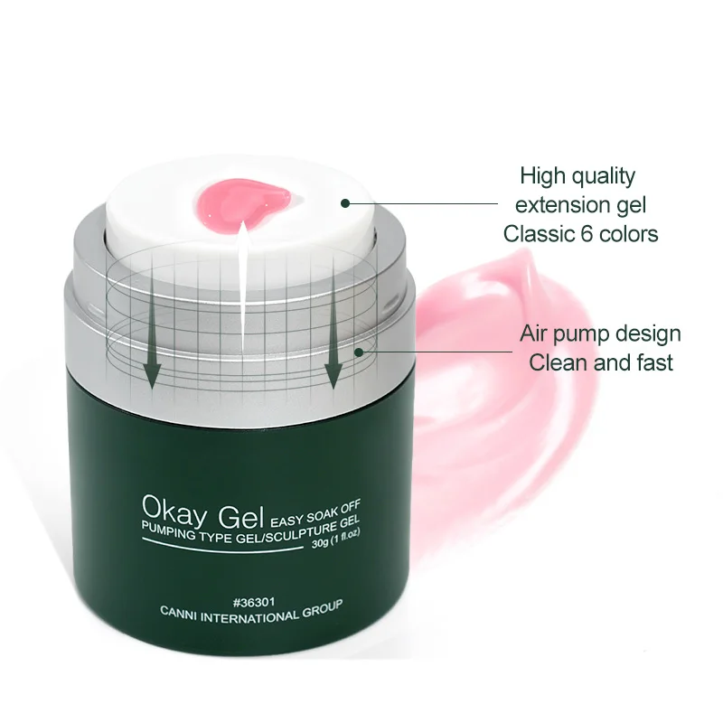 CANNI Gel Sculptural UV/LED 30g - Extension Ongles Français Style Luxe | 6 Couleurs