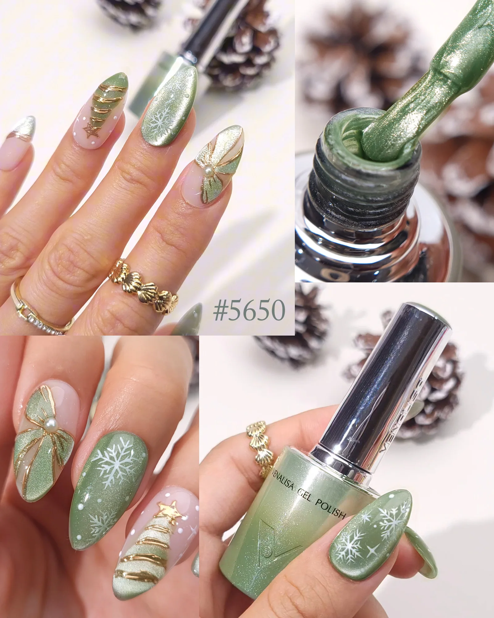 VENALISA Vernis Gel Cat Eyes Magnétique Pailleté – Sans HEMA TPO – 10ml 60 Couleurs