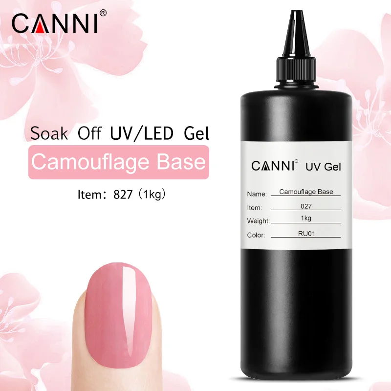 CANNI Gel Polish Base Coat Caoutchouc 1000g – Longue Tenue, Vegan & Sans HEMA
