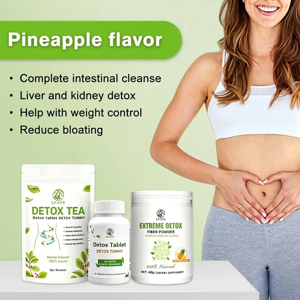 Coffret Détox Extrême LEAFE – Poudre Minceur 100% Naturelle & Nettoyage Intestinal