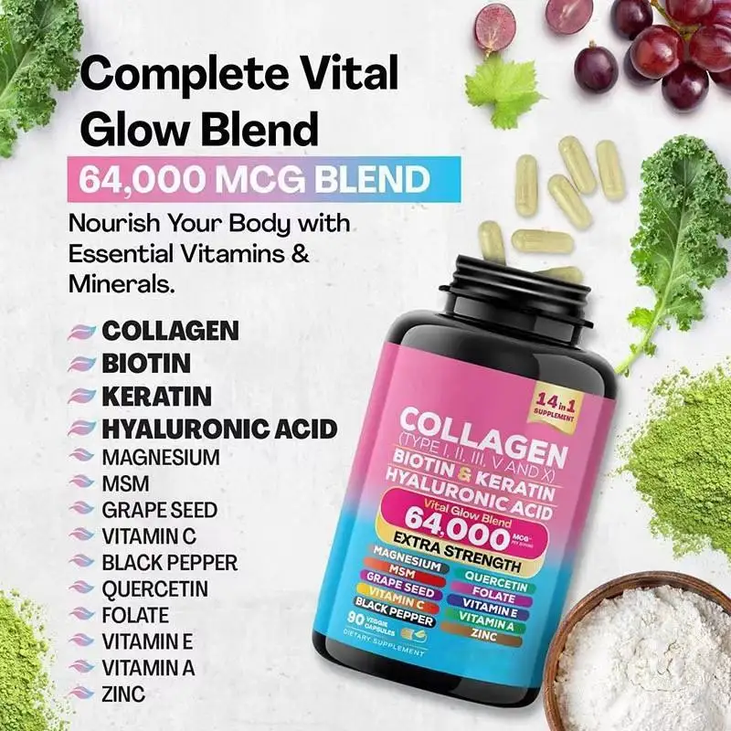 Capsules de Collagène OEM – Complément Beauté & Bien-être | 90 Capsules