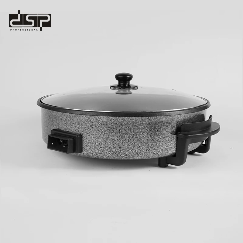 Poêle Électrique DSP 1500W – Antiadhésif, Couvercle Verre & Température Réglable 7,5L