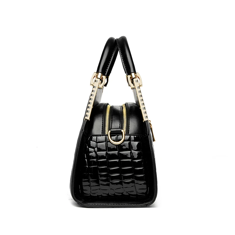 Sac à main femme cuir PU imprimé léopard & alligator – Bandoulière tendance toutes saisons