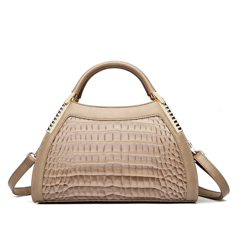 Sac à main femme cuir PU imprimé léopard & alligator – Bandoulière tendance toutes saisons