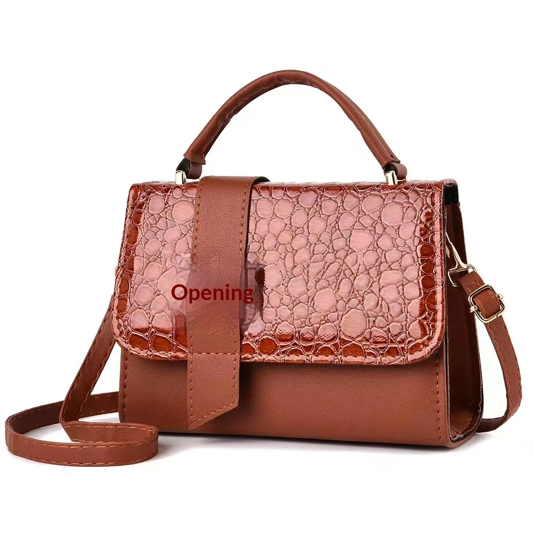 Sac à bandoulière femme en cuir PU brillant – Élégant & Minimaliste