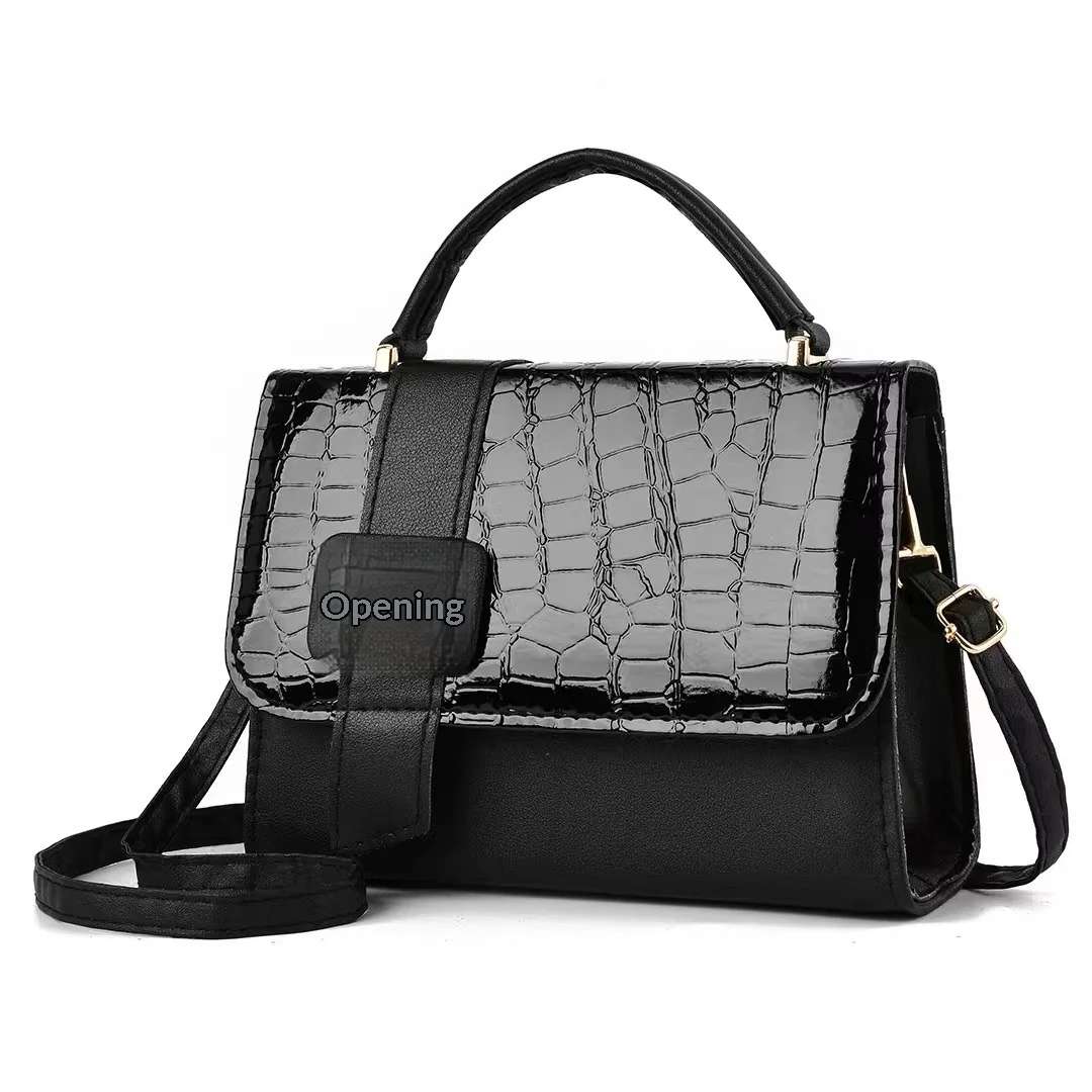 Sac à bandoulière femme en cuir PU brillant – Élégant & Minimaliste