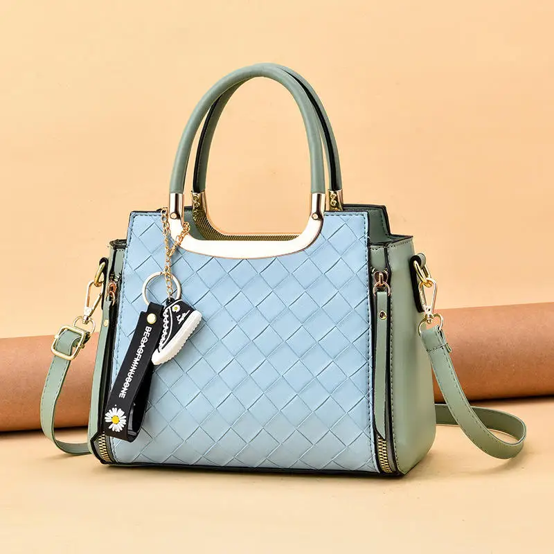 Sac à main carré luxe OKASA unisexe en cuir PU moderne – Grande capacité, fermeture bouton