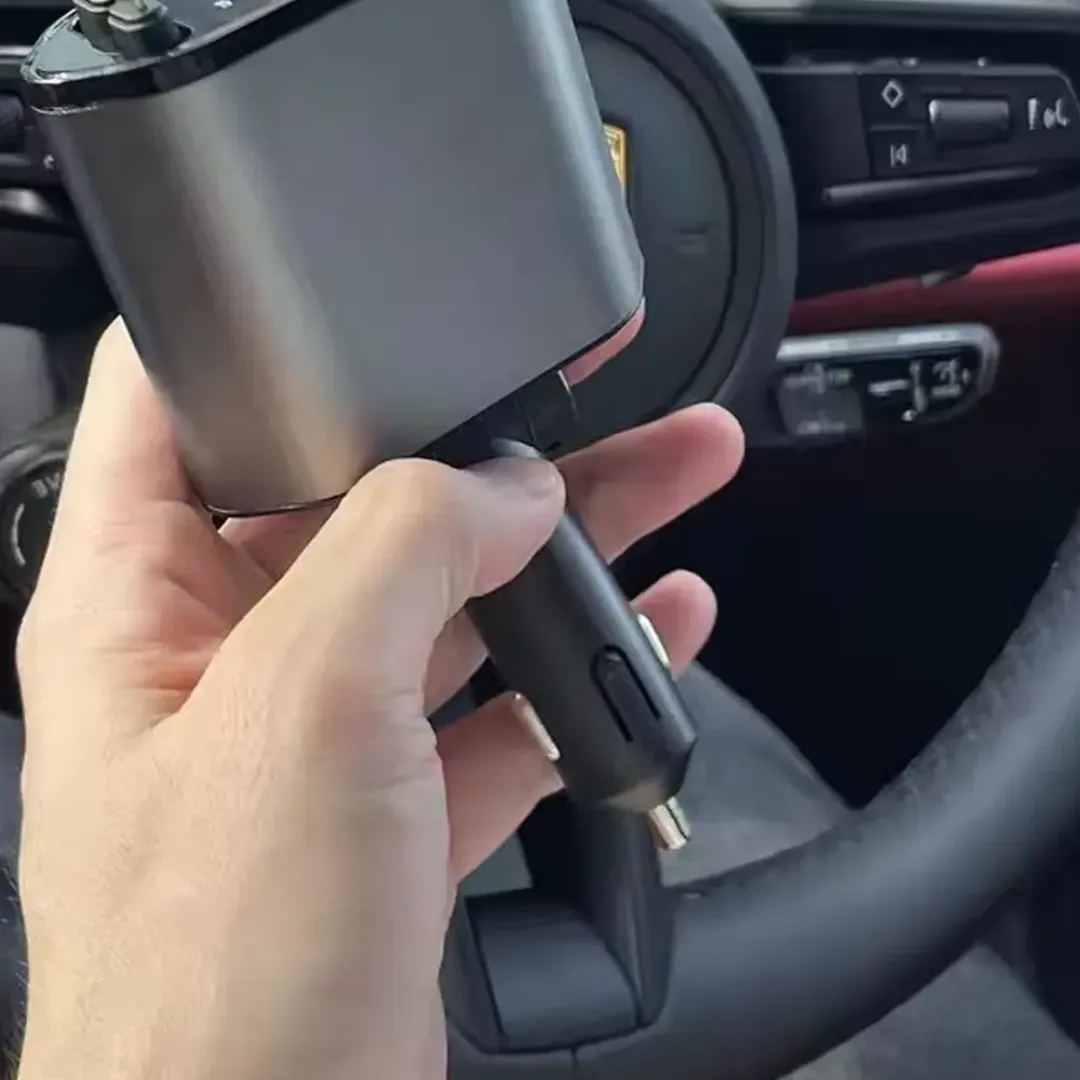 Chargeur de Voiture 5 en 1 – Charge Rapide 100W Type-C et USB avec 4 Ports, Adaptateur Universel 12V/24V pour iPhone, Android et Accessoires