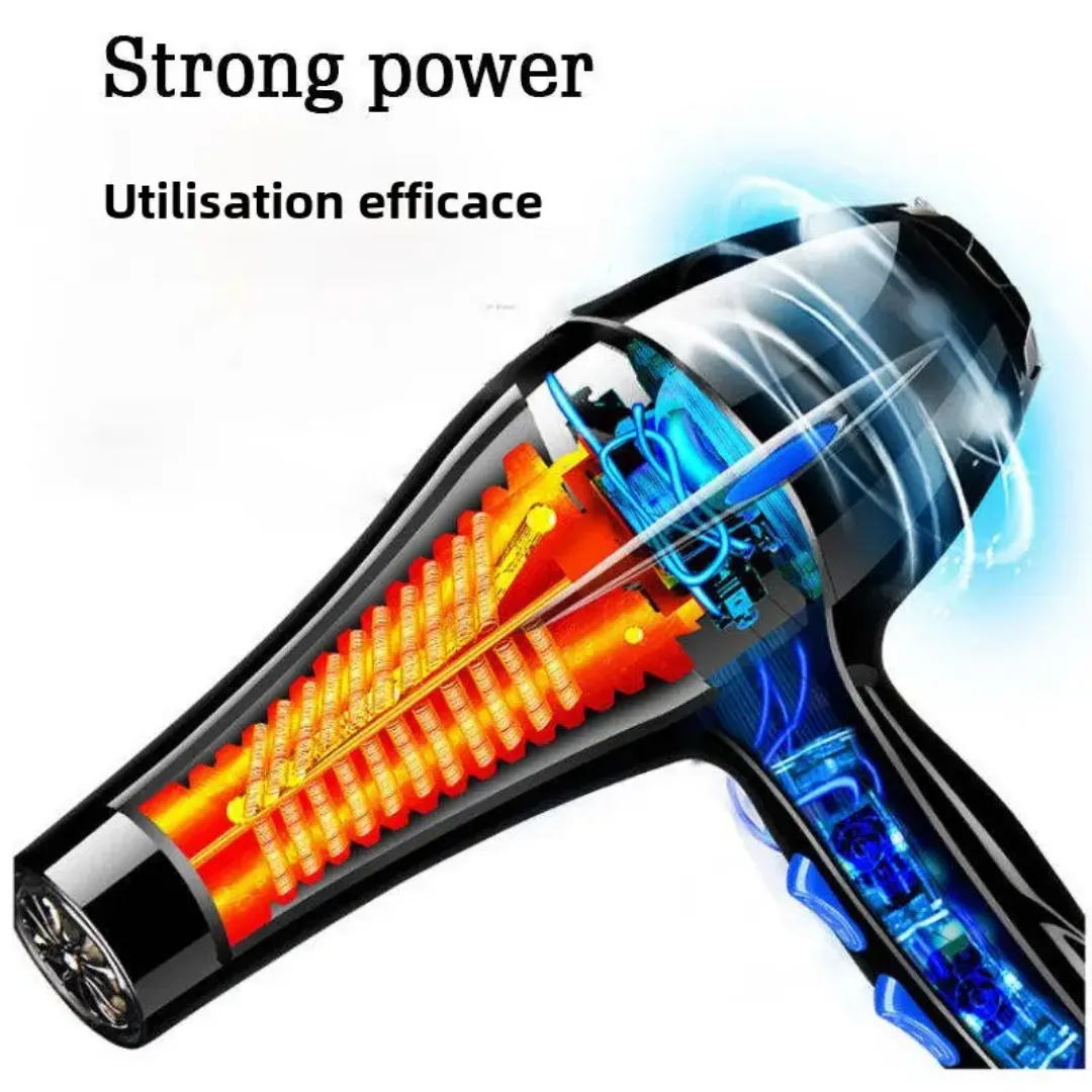 Kit Complet Sèche-Cheveux Professionnel – Ensemble Salon avec Accessoires de Coiffure