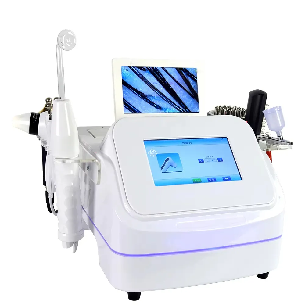 Appareil Professionnel 7 en 1 pour Analyse et Massage du Cuir Chevelu - Détecteur et Stimulateur Capillaire