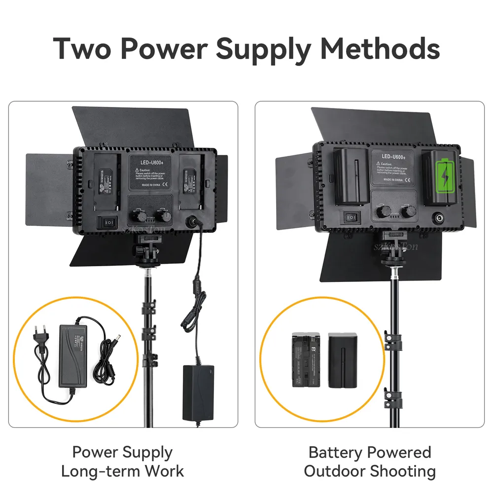 Panneau LED Professionnel ZSYB P700 – Éclairage Studio 35W Dimmable 2700K-6500K Haute Luminosité, sur Batterie Rechargeable