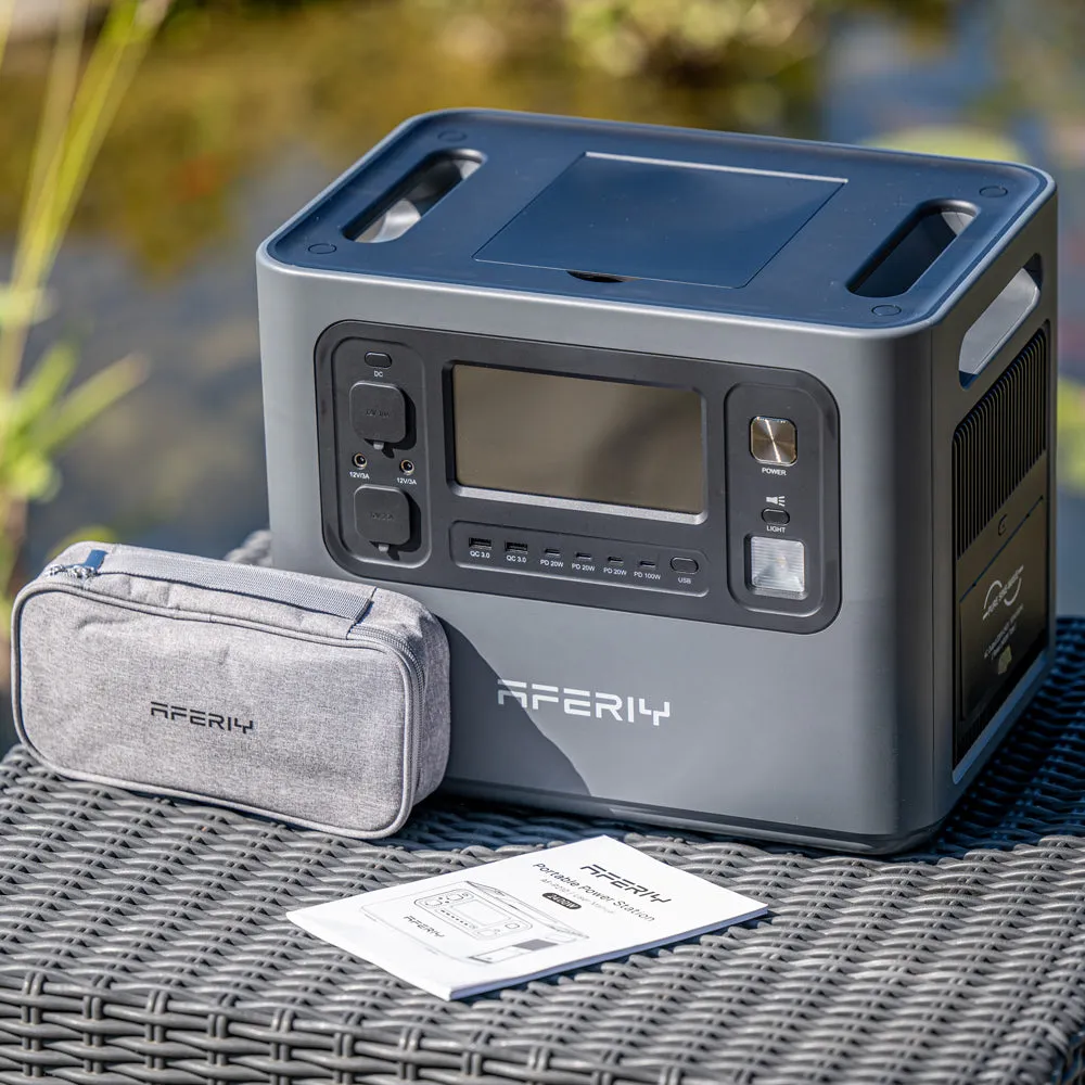 Station d'Énergie Solaire Portable AFERIY P210 - 2048Wh - Batterie LiFePO4, Onde Sinusoïdale Pure, Contrôle Intelligent via App