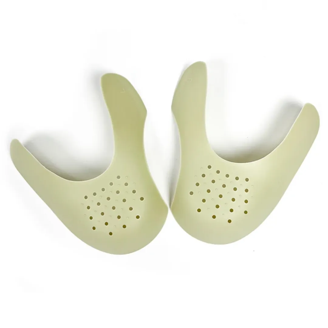 Protège-Chaussures Anti-Froissement – Inserts Sneaker Shields en PP, Taille Réglable, 2 Tailles S/L, Noir ou Blanc