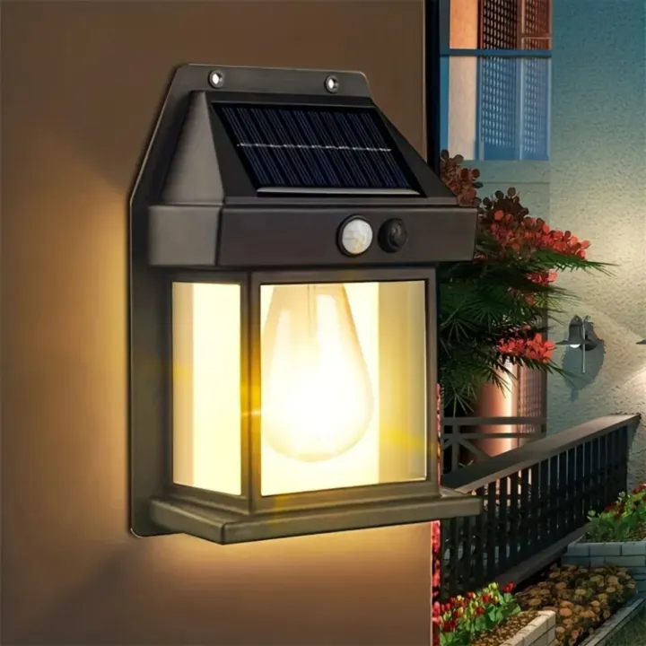 Applique Murale Solaire Extérieure 1200mAh - Capteur de Mouvement, LED Sécurité, Étanche, Éclairage Jardin, Terrasse, Façade