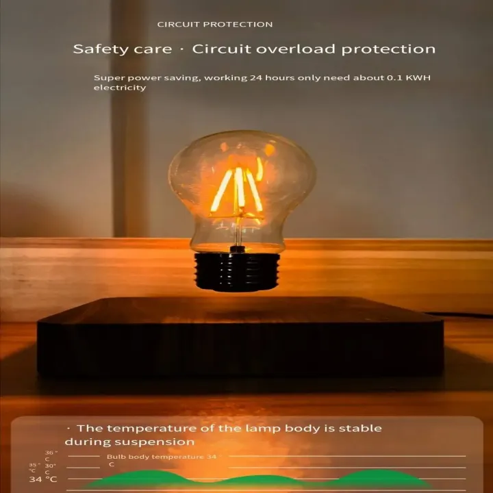 Lampe LED à Lévitation Magnétique Design Moderne – Ampoule Flottante Décorative pour Bureau ou Salon