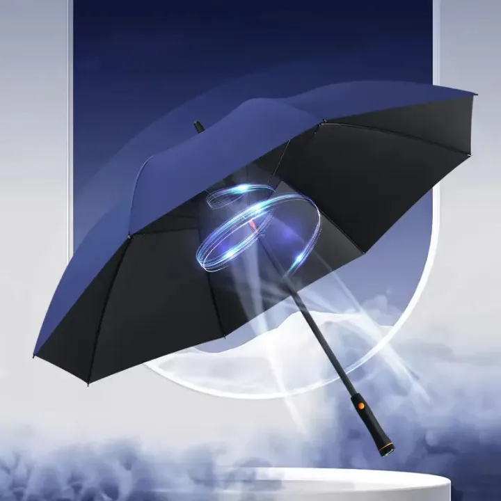 Parasol Ventilateur avec Brumisation – Anti-UV UPF 50+, Refroidisseur Portable Été & Plage