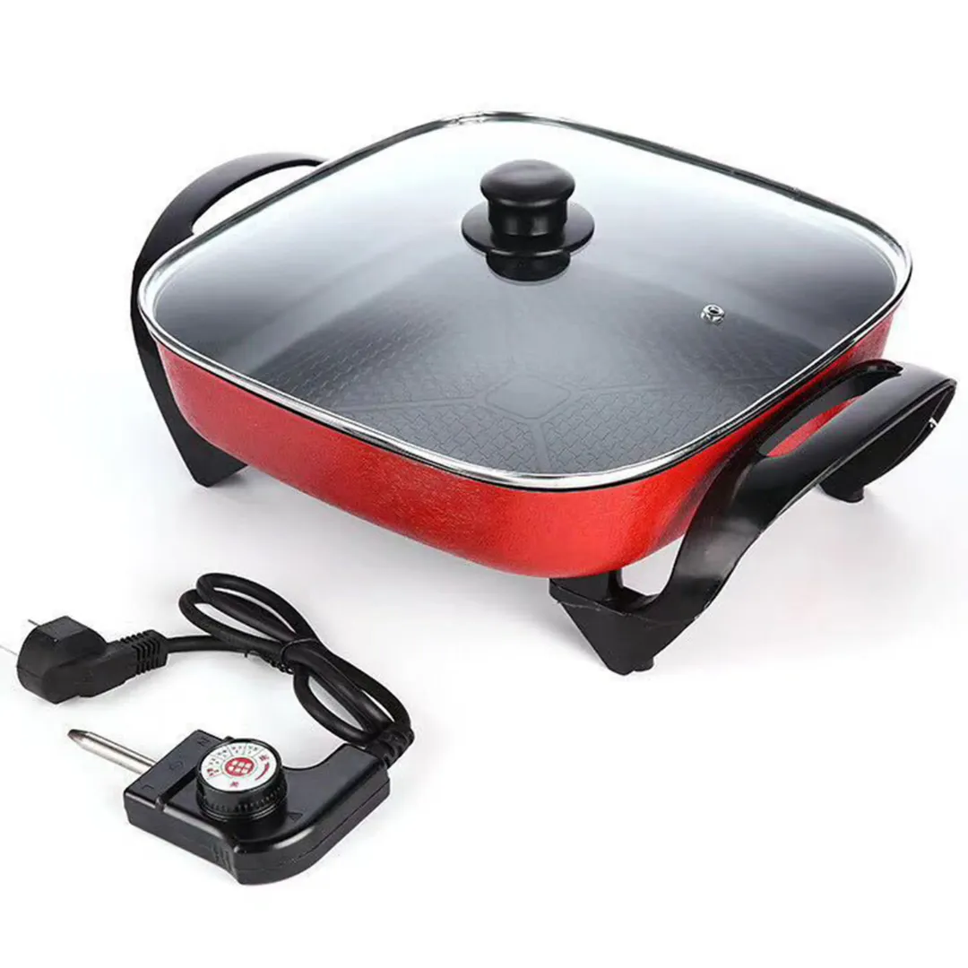 Marmite Électrique Carrée 5L – Revêtement Antiadhésif, Style Coréen, Idéale pour Cuisine Saine