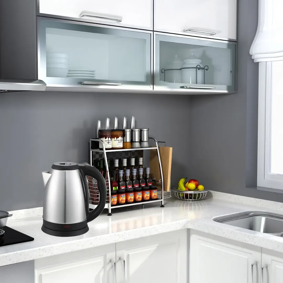 Bouilloire Électrique Inox 1.8L – Chauffe-Eau Rapide avec Interrupteur Automatique