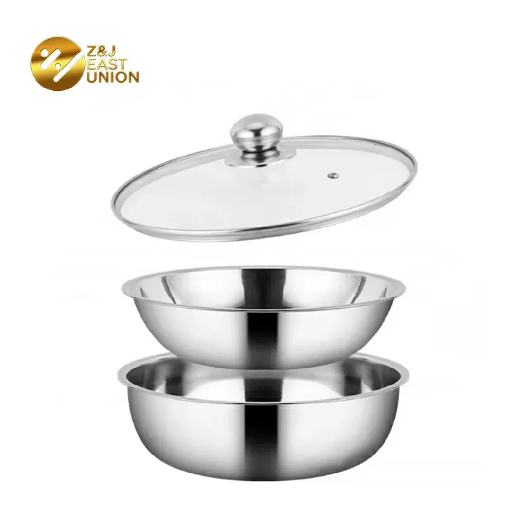 Chauffe-Plat Professionnel Inox de 1 a 8L – Réchaud de Buffet Rond Électrique ou Gaz avec Plateau de Service Suspendu