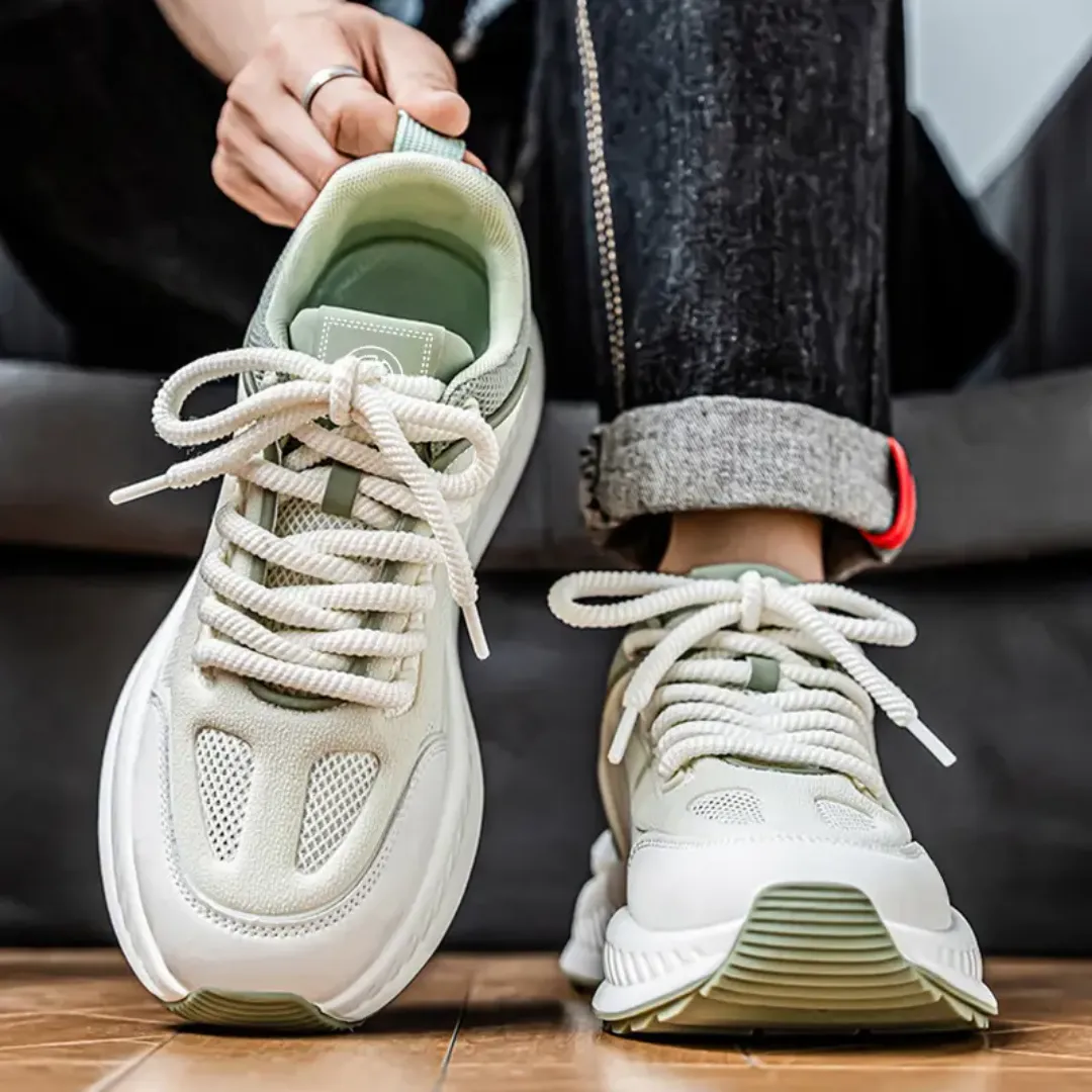 Baskets de sport homme à semelle épaisse – Confortables, antidérapantes et respirantes