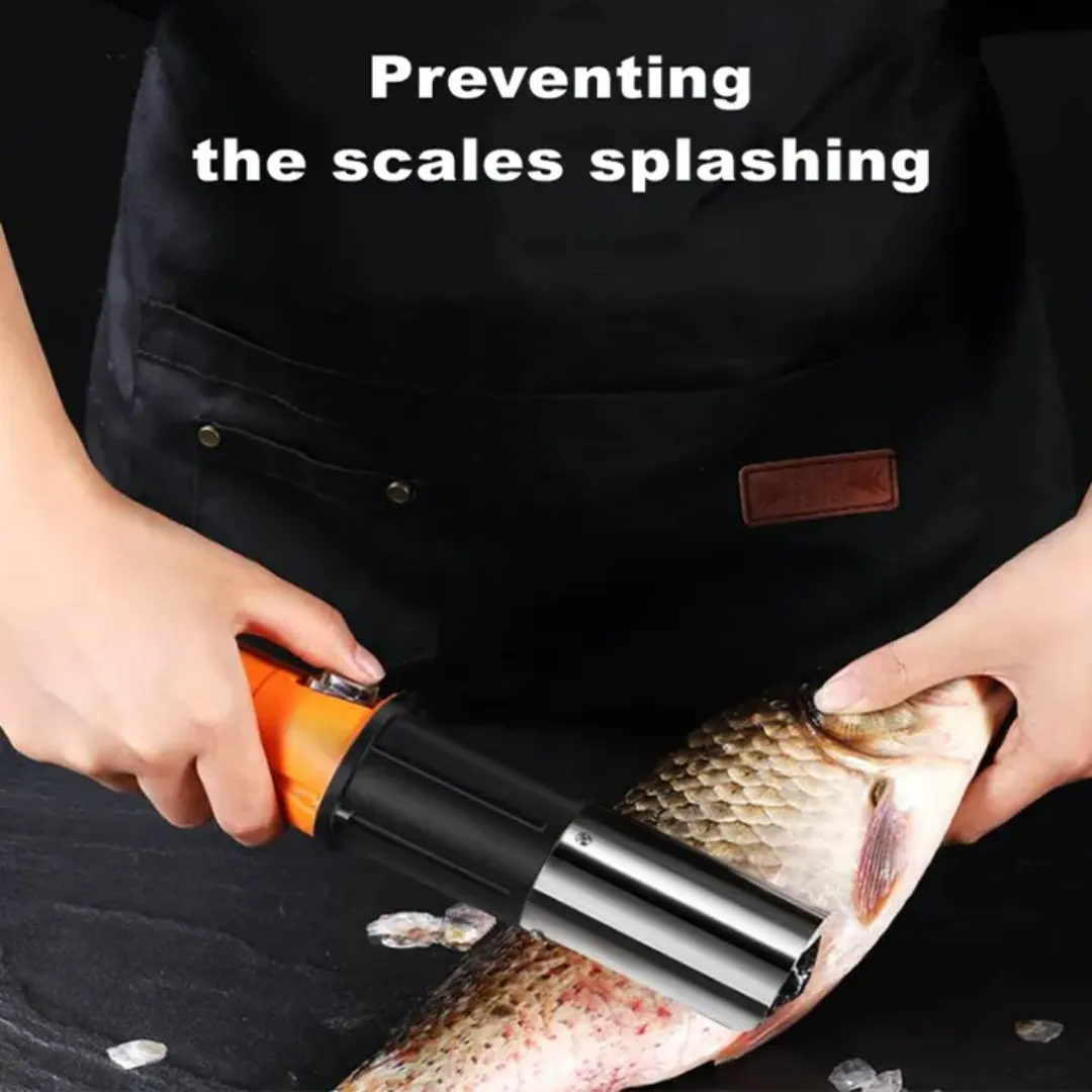 Écailleur Électrique Rechargeable 96W - Acier Inoxydable, Batterie 12V Lithium, Étanche et Portable
