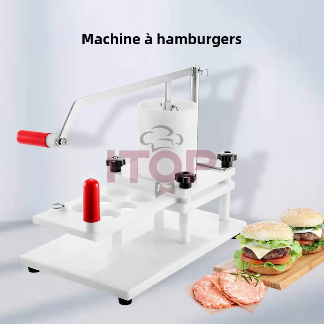 Presse à Steak Haché Manuelle Professionnelle 55mm - Fabrication de Burgers et Boulettes Facile