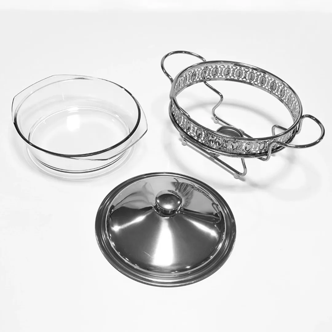 Chafing Dish Argenté Armain 2L - Récipient Chauffe-Plat de Luxe