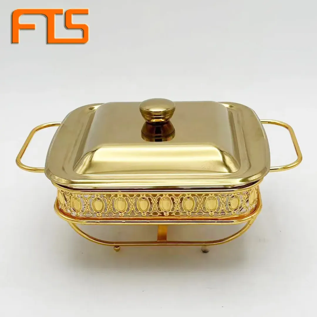 Chafing Dish Carré Argenté Armain 1.8L - Chauffe-Plat Compact