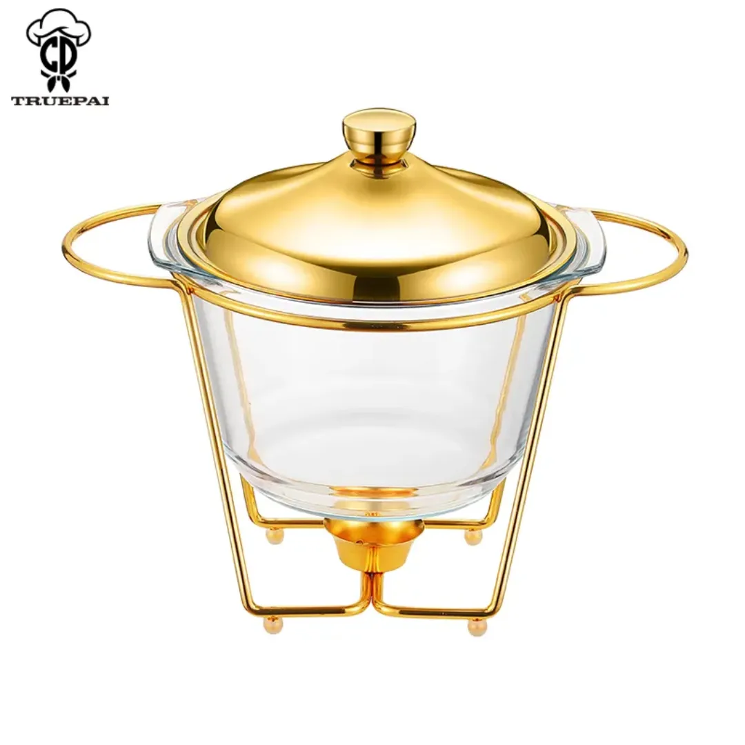 Marmite Chauffante Argentée en Verre 4L - Spécial Soupe et Sauce