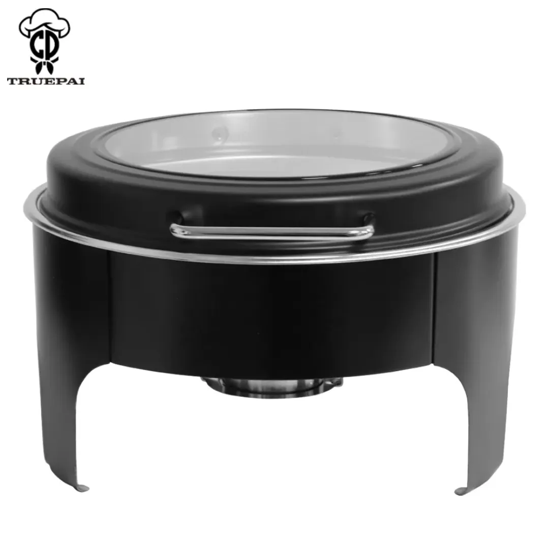 Chafing Dish Professionnel avec Couvercle Roulant - Modèle Hôtel en Acier Inoxydable