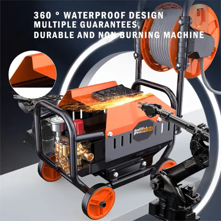 Laveuse Haute Pression 3800PSI PFG10A – Nettoyeur Électrique Professionnel avec Enrouleur et Tuyau 10M