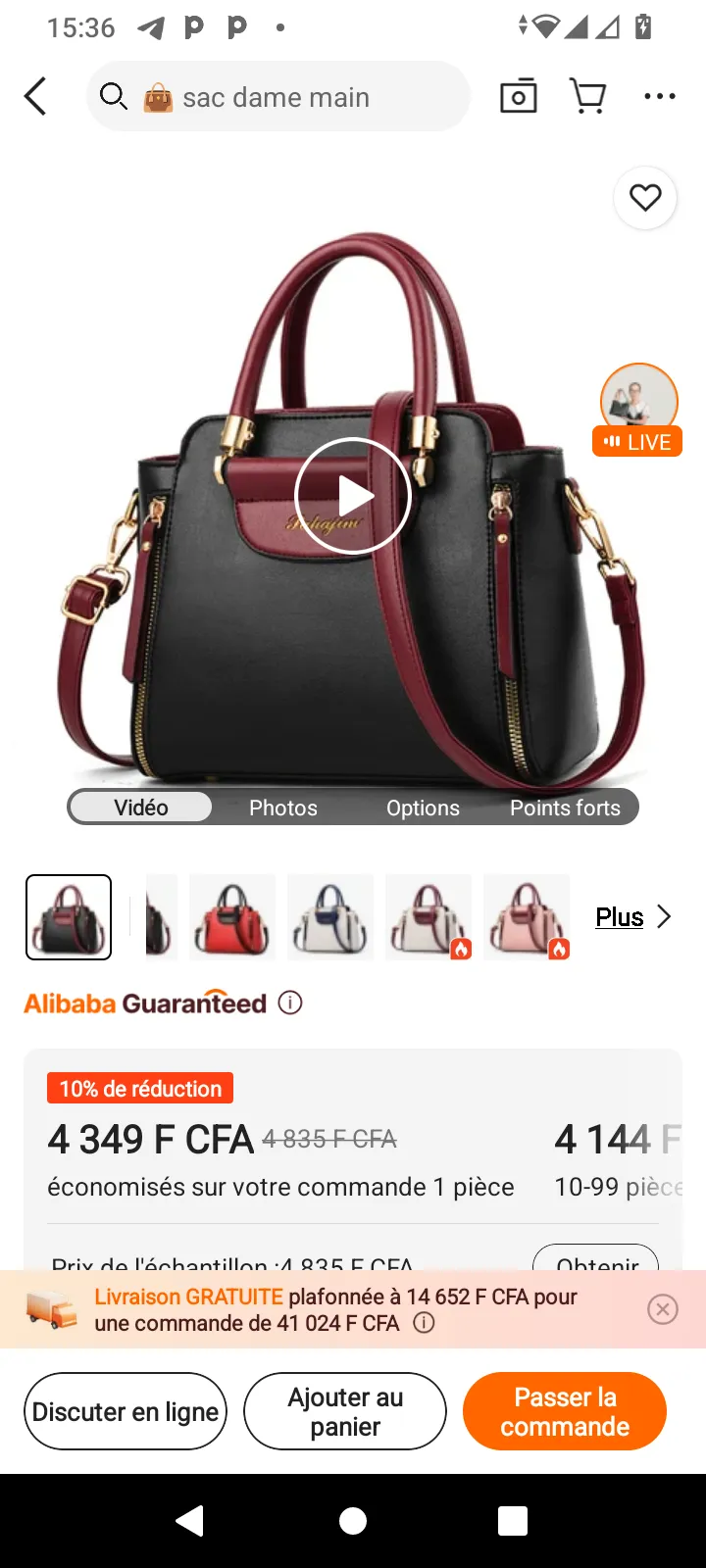 Sac à Main Élégant Bicolore pour Femme - Design Chic et Pratique