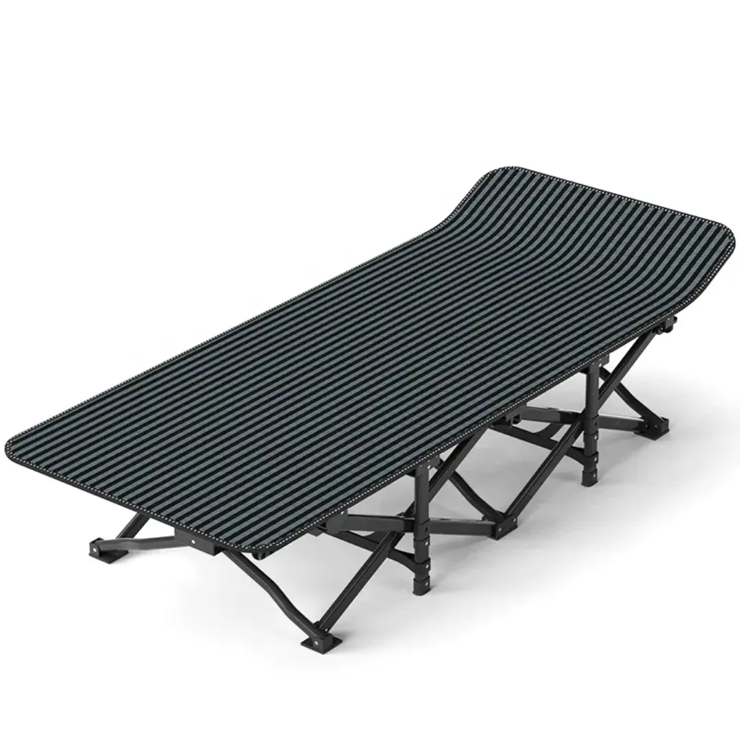 Lit de Camping Pliable en Acier et Tissu Oxford - Léger, Résistant et Compact - Idéal pour l’Extérieur, la Plage, la Randonnée ou les Urgences