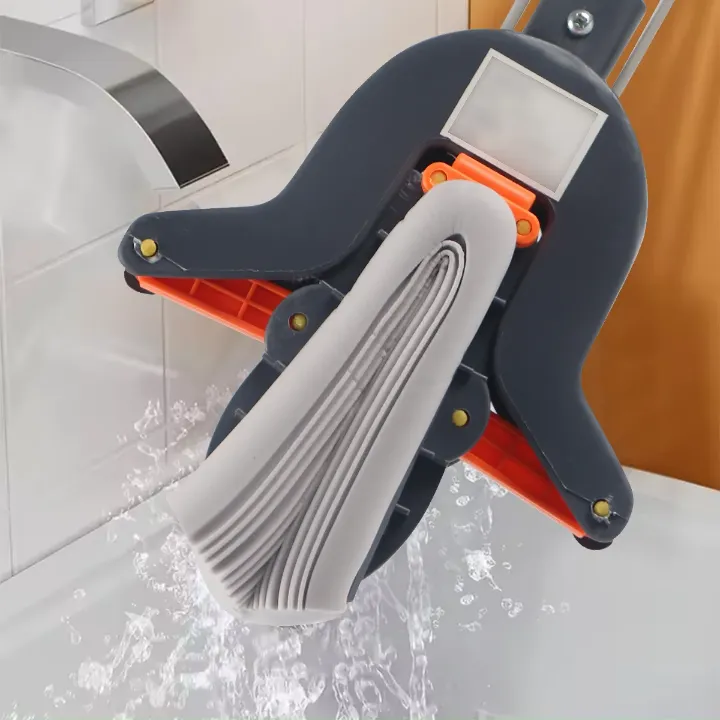 Balai Éponge Pliable Multi-Usage - Nettoyage à Sec et Humide - Essorage Facile - Maison & Bureau