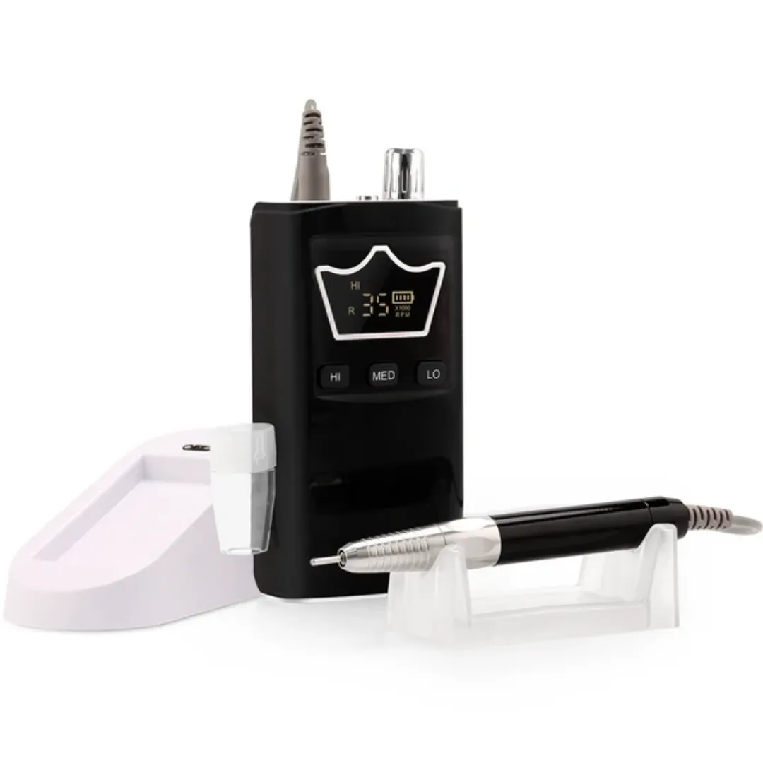 Perceuse à Ongles Hybride 2 en 1 Sans Fil - 35000 RPM, 85W, Batterie Longue Durée