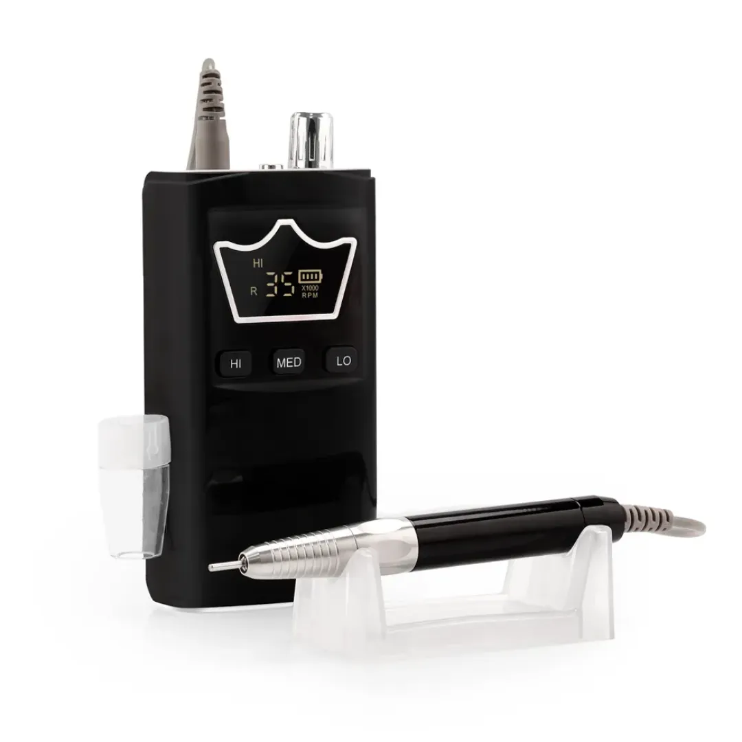 Perceuse à Ongles Hybride 2 en 1 Sans Fil - 35000 RPM, 85W, Batterie Longue Durée