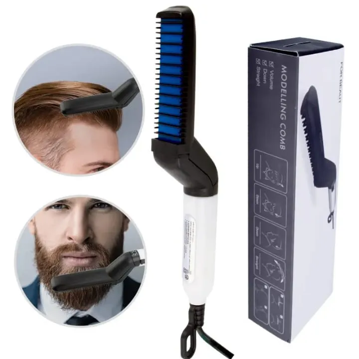 Brosse Chauffante Céramique pour Barbe et Cheveux - 60Hz - 220V
