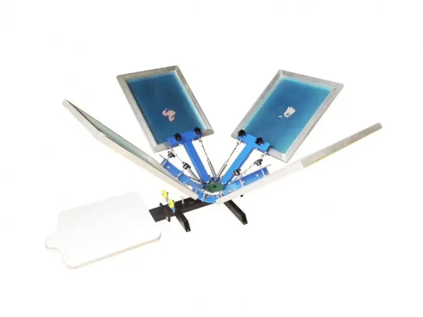 Machine de Sérigraphie Manuelle NS402-S – 4 Couleurs, 2 Stations – Réglage Facile – Idéale T-shirts et Textiles