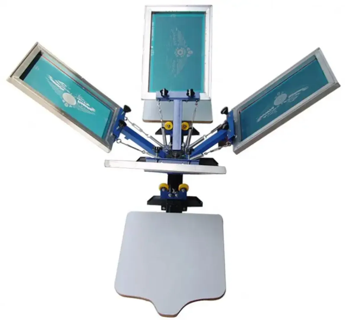 Machine de Sérigraphie Manuelle NS402-S – 4 Couleurs, 2 Stations – Réglage Facile – Idéale T-shirts et Textiles