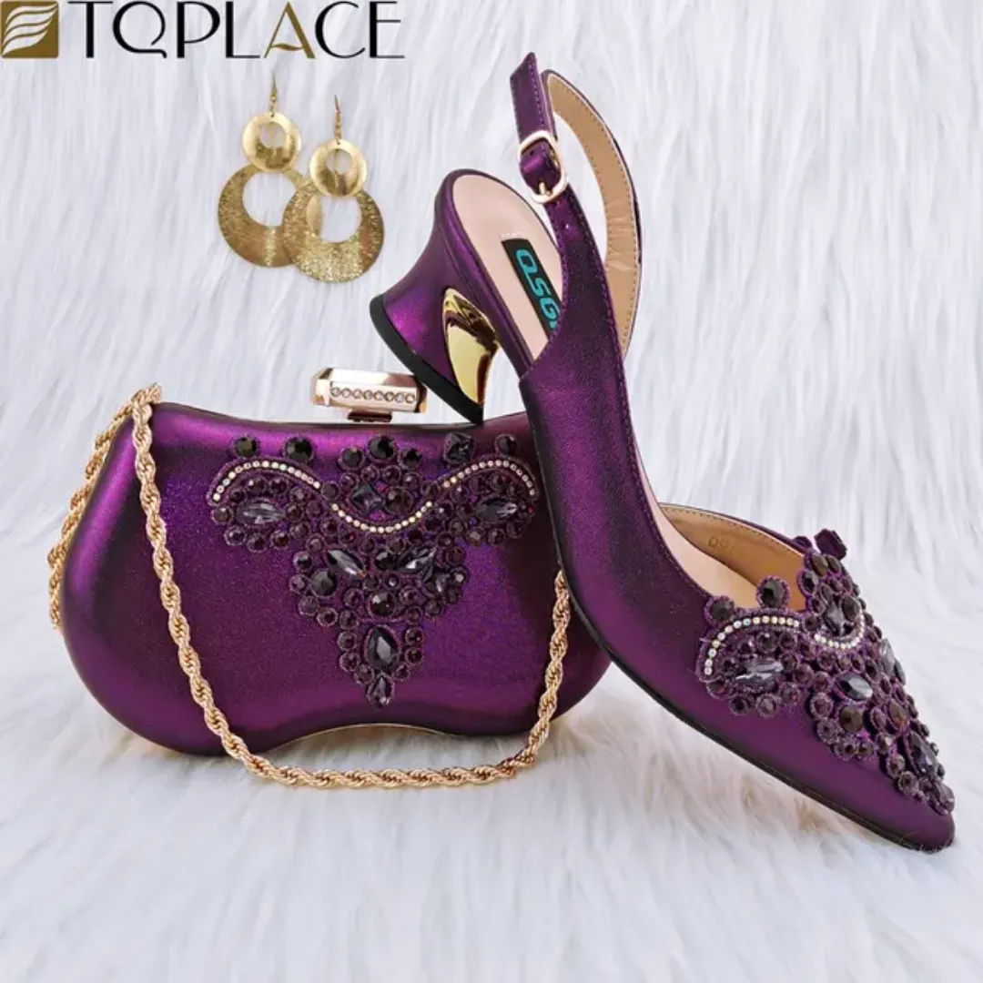 Ensemble Chaussures et Sac à Main Femme – Design Africain et Italien – Spécial Cérémonies et Mariages