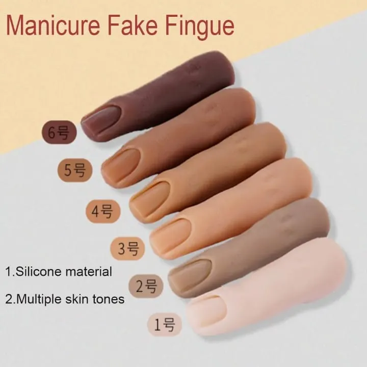 Doigts de Pratique en Silicone pour Onglerie