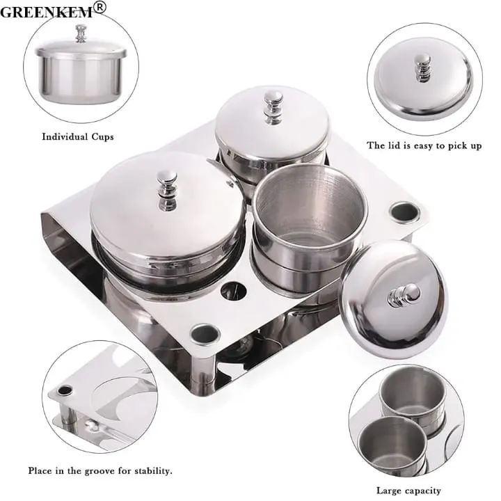 Coupelles de Désinfection en Inox - Nail Art